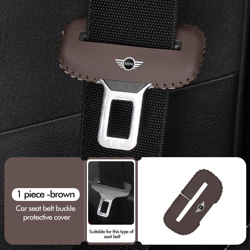 Universal Car Seat Belt Clip Anti-Scratch Buckle Protector Cover For MINI Cooper JCW WORKS R55 R56 F55 F56 R57 R58 R59 R60 R50 btrme66