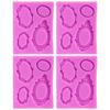 4pcs Picture Frames Silicone Mold Cake Decorating Photo Frame Chocolate Making Mold