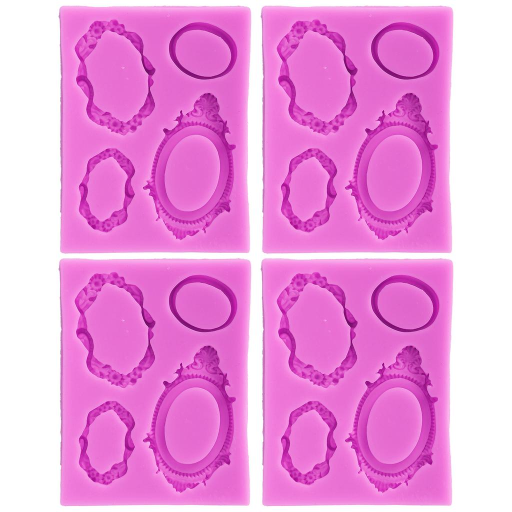 4pcs Picture Frames Silicone Mold Cake Decorating Photo Frame Chocolate Making Mold