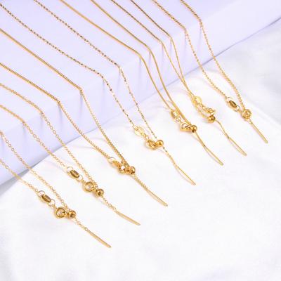 Necklace Women'S Light Luxury Adjustable Clavicle Chain Premium Sense Diy Chain Bead Piercing Stainless Steel Universal Chain