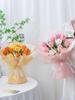 Tulip Twist Handmade Flower Bouquet Gift Set for Women with Wrapping Paper