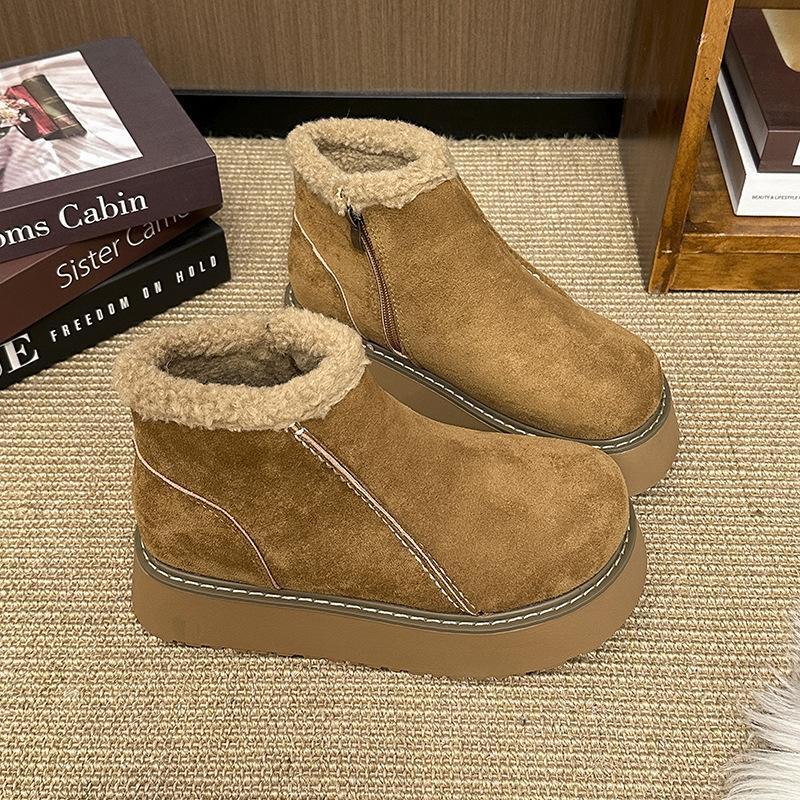 

Женская модная легкая подошва, зимние теплые меховые сноубутсы, мягкая подкладка, нескользящие, повседневные спортивные хлопковые ботинки 40