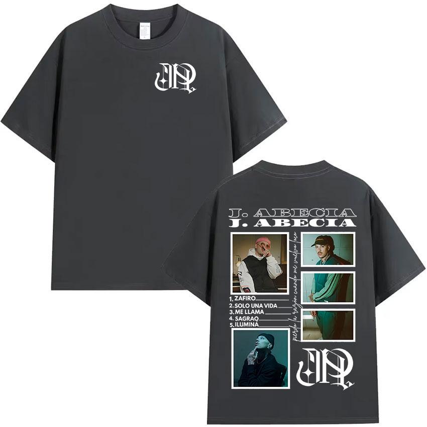 Rapper J Abecia Tour 2025 Album Merch T Shirt Unisexs Clothing Fashion Oversized T-shirt Vintage Style Short Sleeve Tees Streetwear