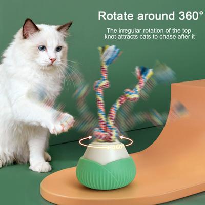 Interactive Cat Ball Dogs Rechargeable Smart Rotating Ball Pets Moving Ball with Recording Function for Indoor Exercise Training Mental Stimulation