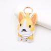 Vintage Puppy Small Keji Leather Pendant Key Chain+cute Cartoon Puppy Leather Gift Car Key Chain