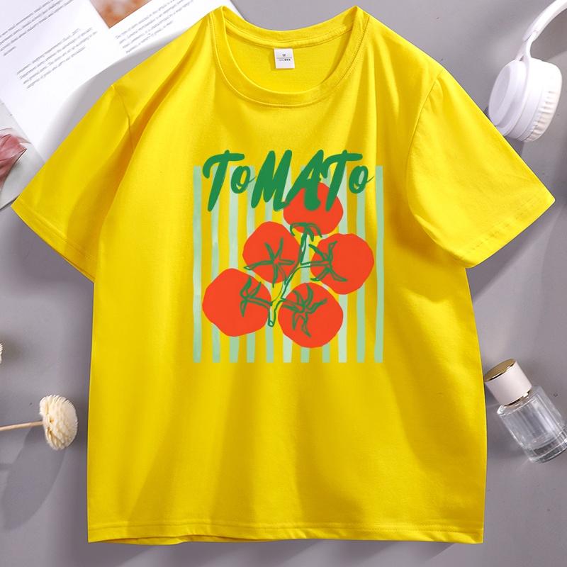 Tomato Girl Summer Tshirt Garden Farmers Market Gardening T Shirt Casual Cotton Short Sleeve Tomatoes Tee Unisex Clothing