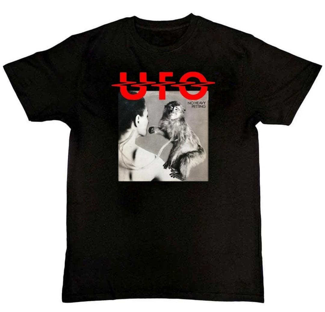UFO Band No Heavy Petting Graphic Print Mens T-Shirt S-4XL XL