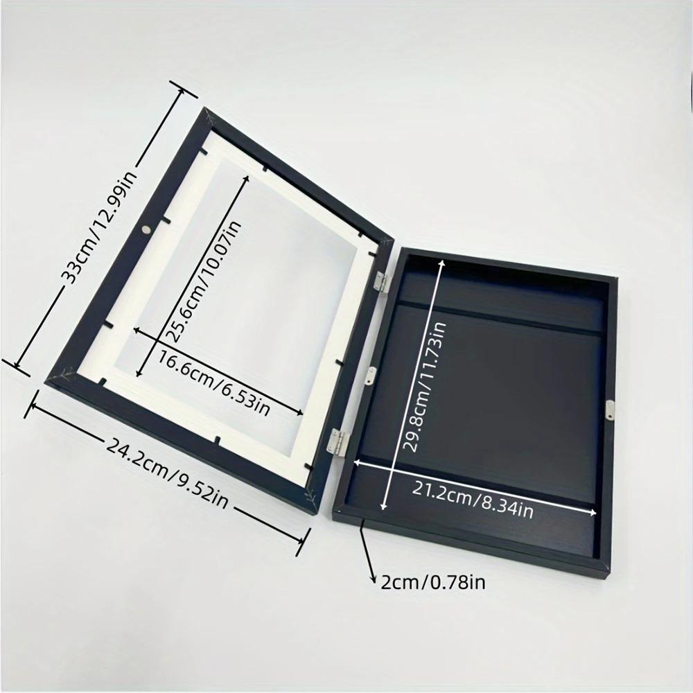 Flip Up Wooden Photo Frame, Magnetic Suction Frame, A4 Children's Photo Frame, Storage Frame, Art Work Certificate Frame
