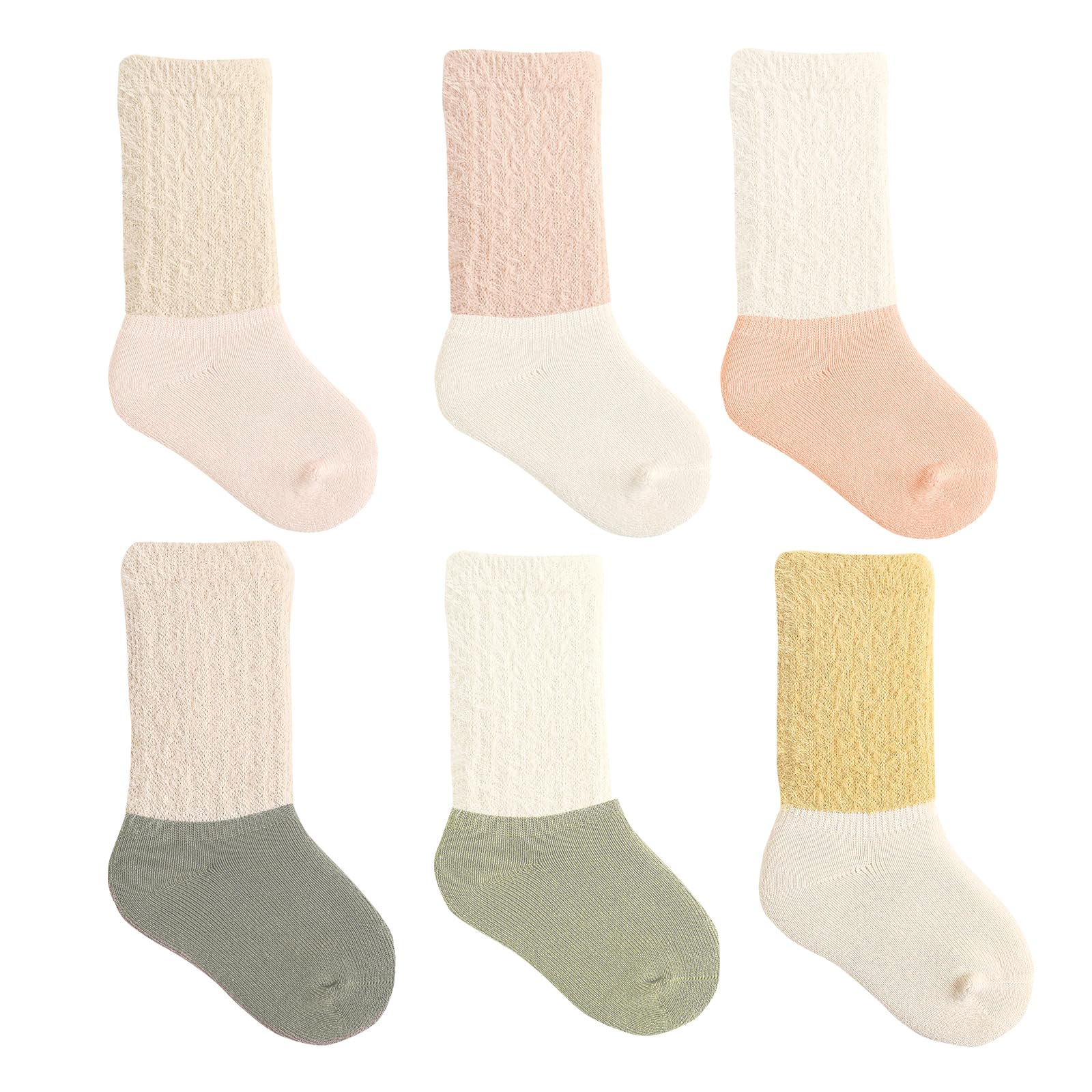 

Baby Winter Cute and Easy to Ages Set of Pink [MOMSMENU] Socks, Warm, Cotton, Wear, 6-12 Months, 6,