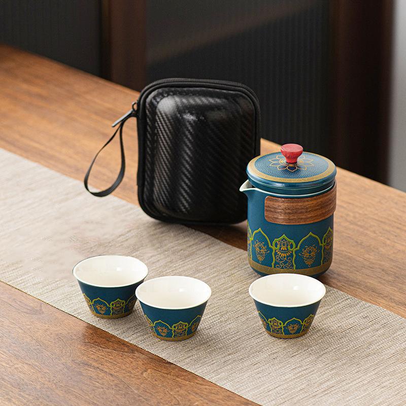 Chinese Tea Set Travel Tea Set Kung Fu Set,Teapot Set,Chinese Tea Sets, Travel Portable Bag, Outdoor,hotel,business