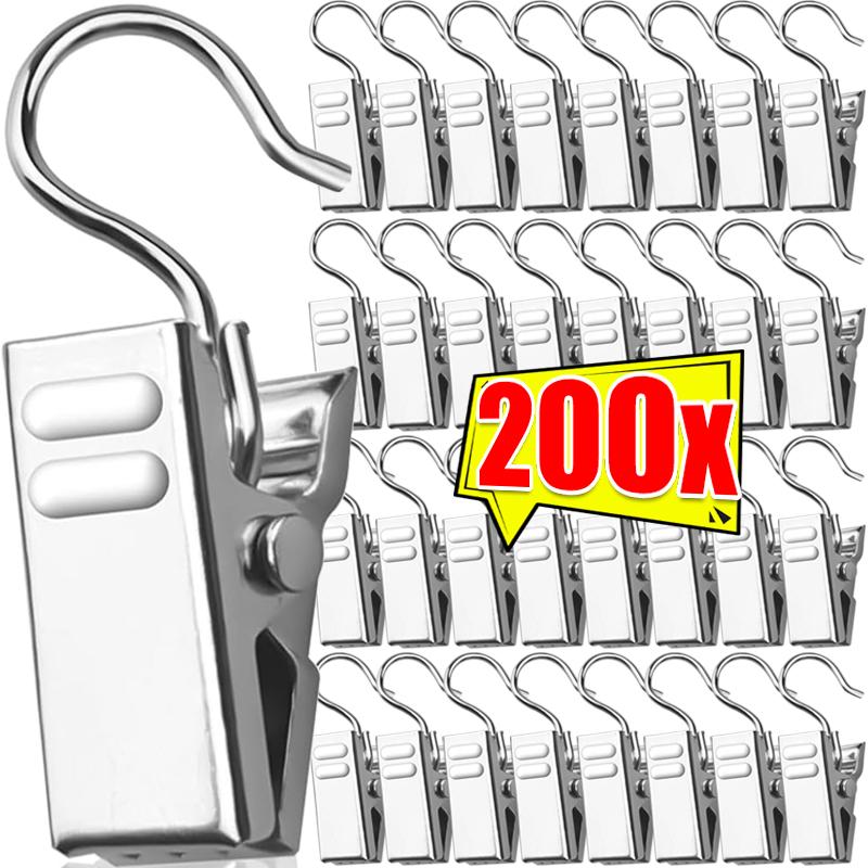 200/10PCS Etal Curtain Clips Hanging Photos Drapes Clamps Tent Lights Party Decorations Crafts Clip Christmas Party Wire Holder