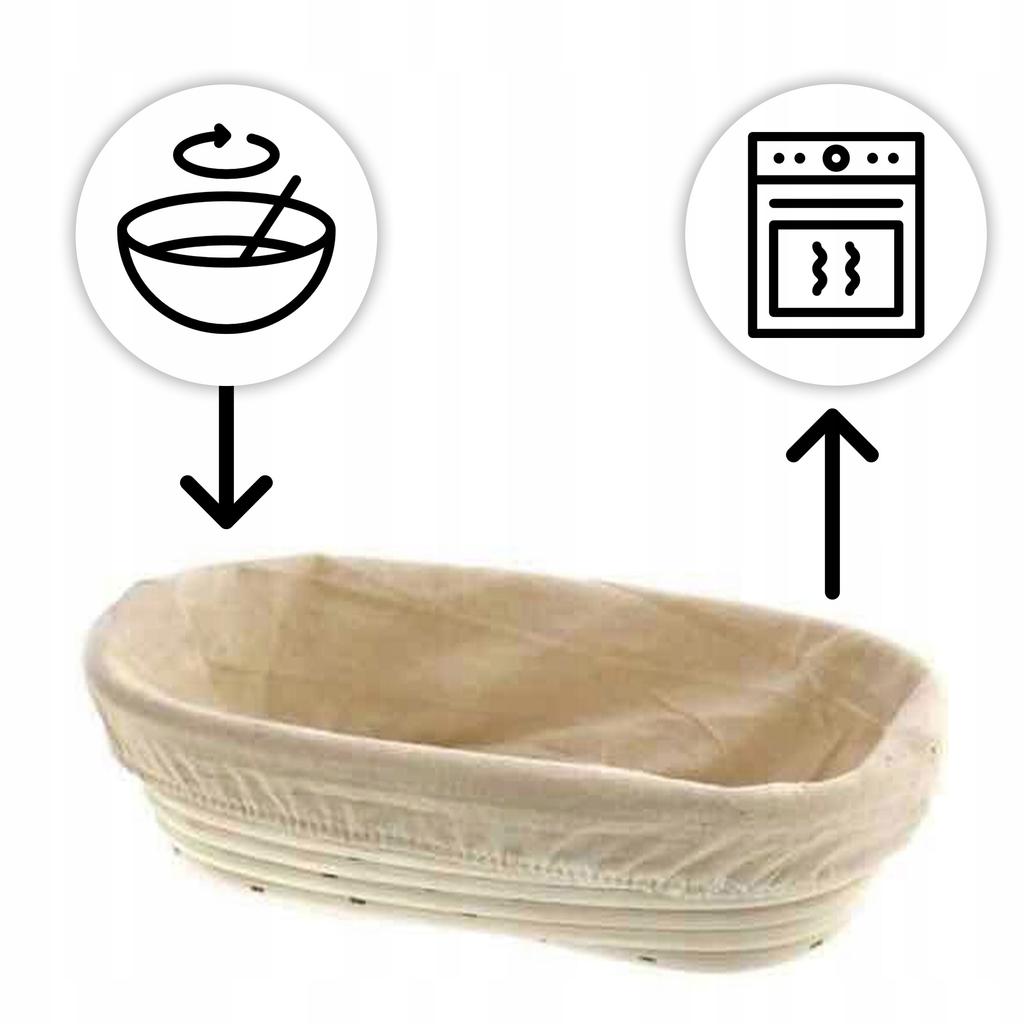 SET OF RATTAN BREAD PROOFING BASKETS 28 and 23 Cm