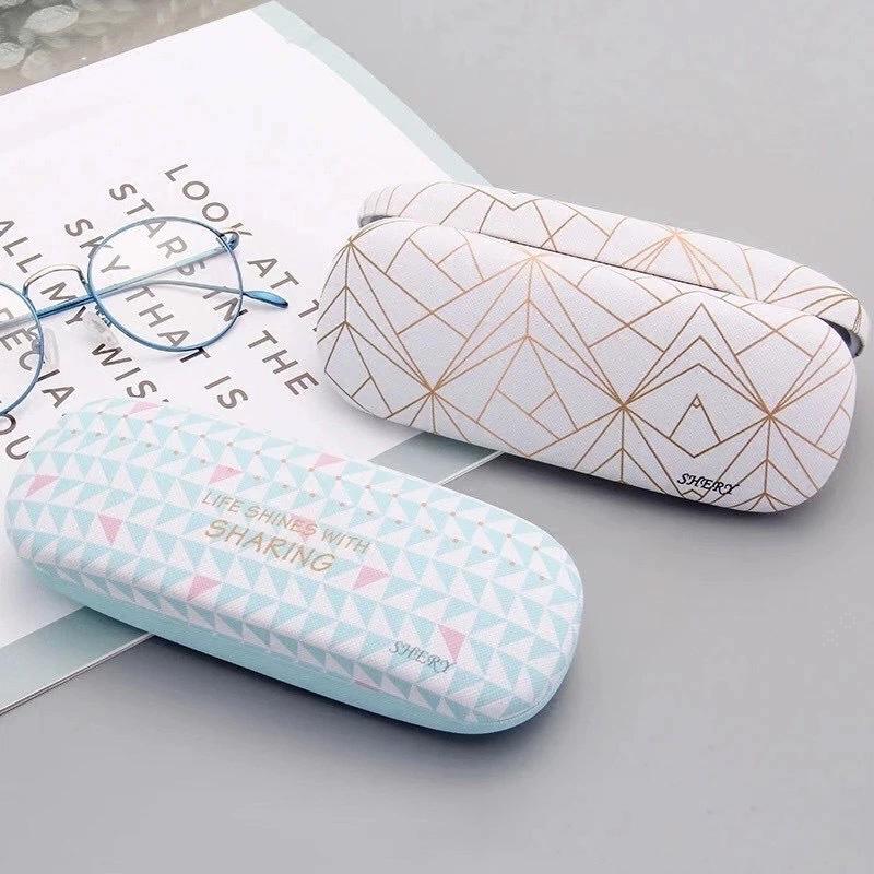 1PC PU Portable for Eyeglasses Smooth Spectacle Cases Fashion Rectangle Sunglasses Box Eyewear Protector