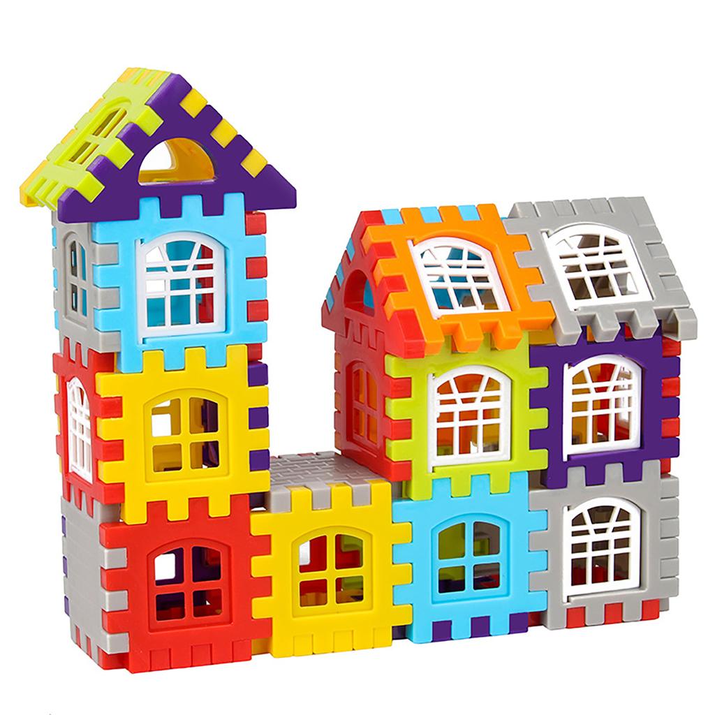 Building block toys, block assembly with windows, house puzzle toys, rich manual interaction skills