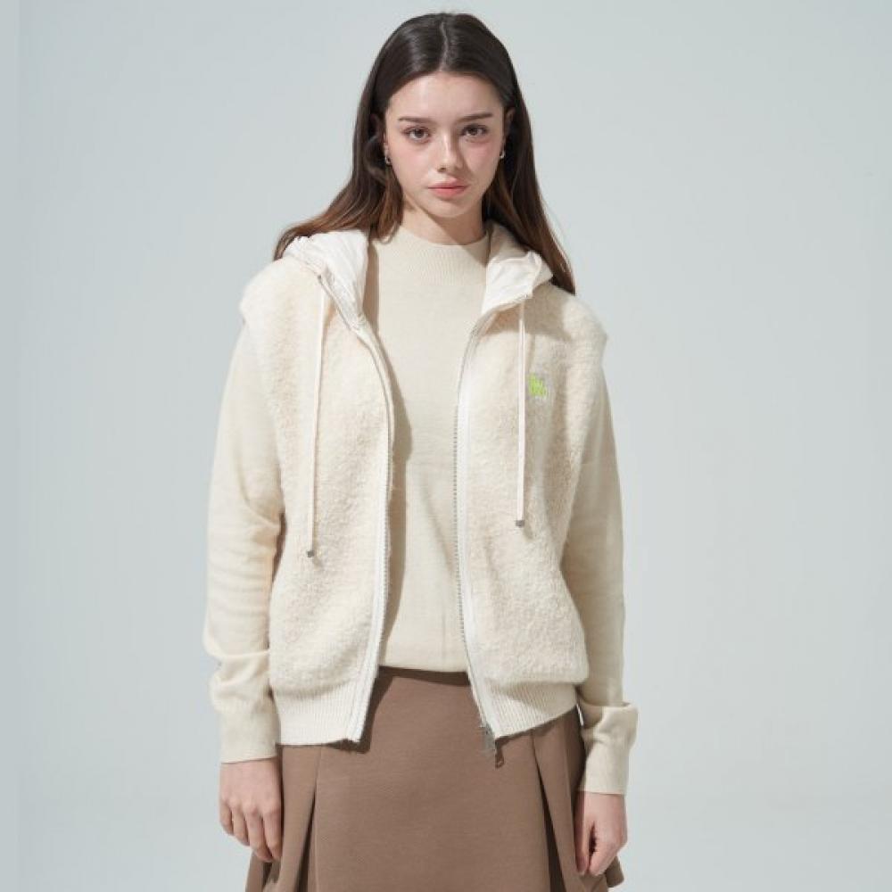 Blu Dot Soft Boucle Zip Hoodie Vest Iv 00F