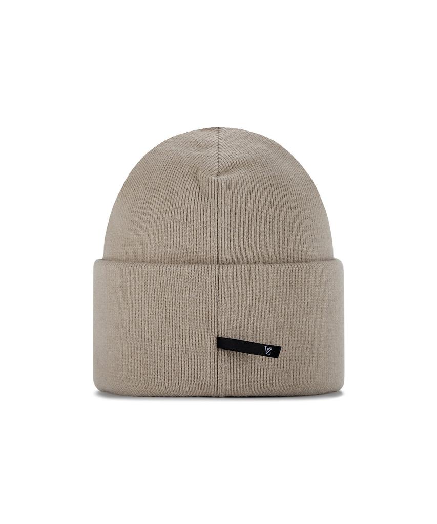 Bajal Chain Logo Balloon Beanie Beige