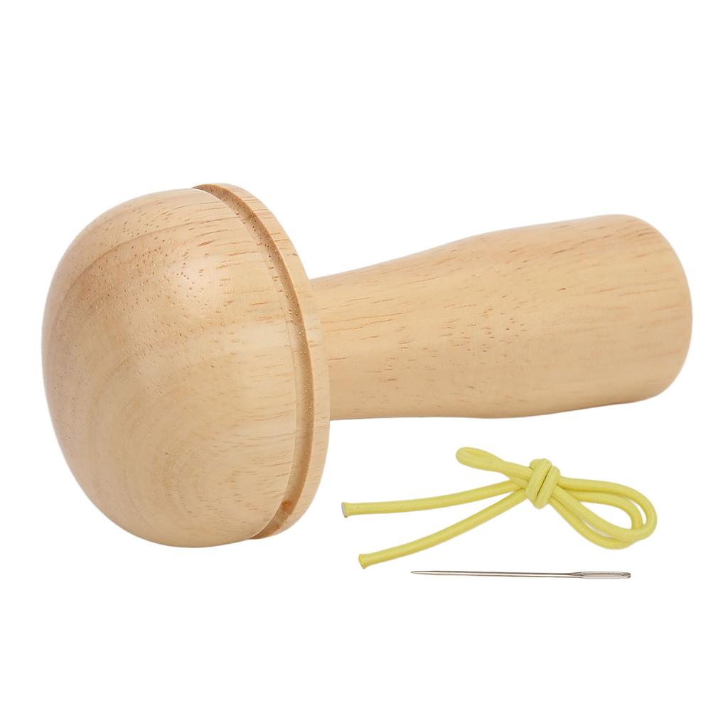 Darning Mushroom Kit Detachable Wooden Darning Mushroom Needle Sewing Tools for DIY Knitting