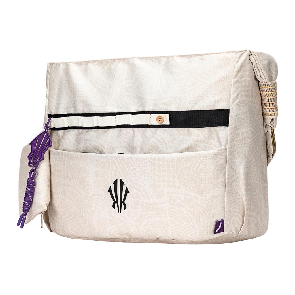 New Anta Irving Series Polyester Jacquard Fabric Crossbody Bag Regular Unisex Corn White 192531142-2