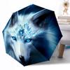Wolf Dreamcatcher Mandala Outdoor Automatic Umbrella Retractable Design with 8-Rib Durability Lightweight Perfect Gift for Friends Family