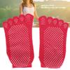Soft Cotton Yoga Toe Socks Non Slip Breathable Pilates Socks Daily Foot Care Accessory(Rose Red )