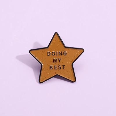 Creative Five-Pointed Star Letter Series Alloy Badge