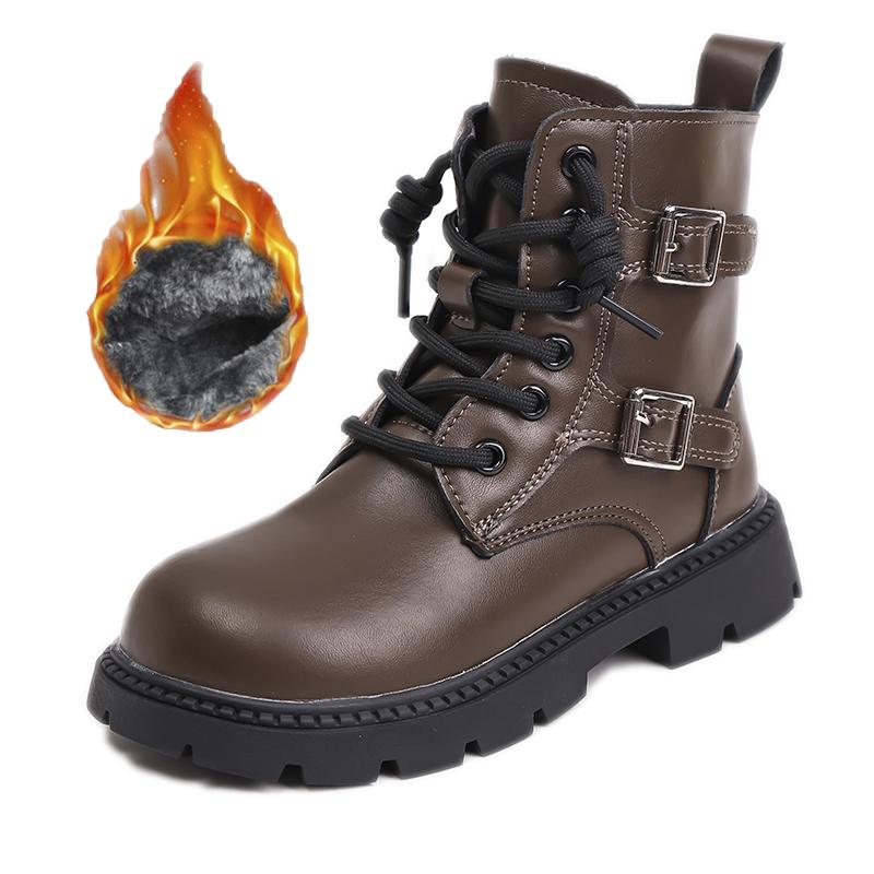 

Детские модные бархатные теплые высокие хлопковые сапоги на толстой подошве, увеличивающие рост, повседневные модные ботинки для работы на открытом воздухе 37 коричневый