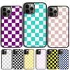 Checkerboard Plaid Checkered Phone Case For iPhone 17 Air 15 16 Cover  14 11 13 Pro Max 12 Plus Max Cover Coque