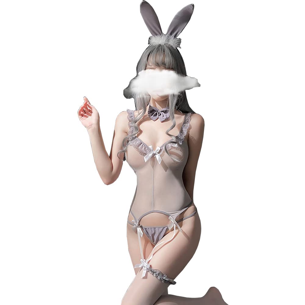 Bunny Girl Cosplay Sexy Popular Cosplay for Women [LIKENNY] 6-piece Set, Lingerie, Cute, See-through Costume, Christmas, Halloween,