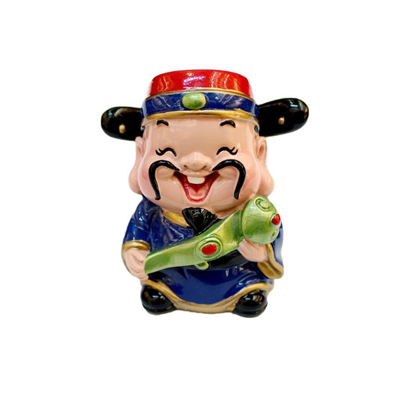 Resin God Of Wealth Mascot Feng Shui God Of Wealth Statue Office Supplies Crafts