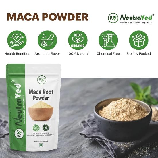 NeutraVed 100% Natural Maca Root Powder -50g In Zipper Standup Pouch
