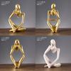 European Style Resin Sculpture For Home Office Desk Decor With Thoughtful Pose