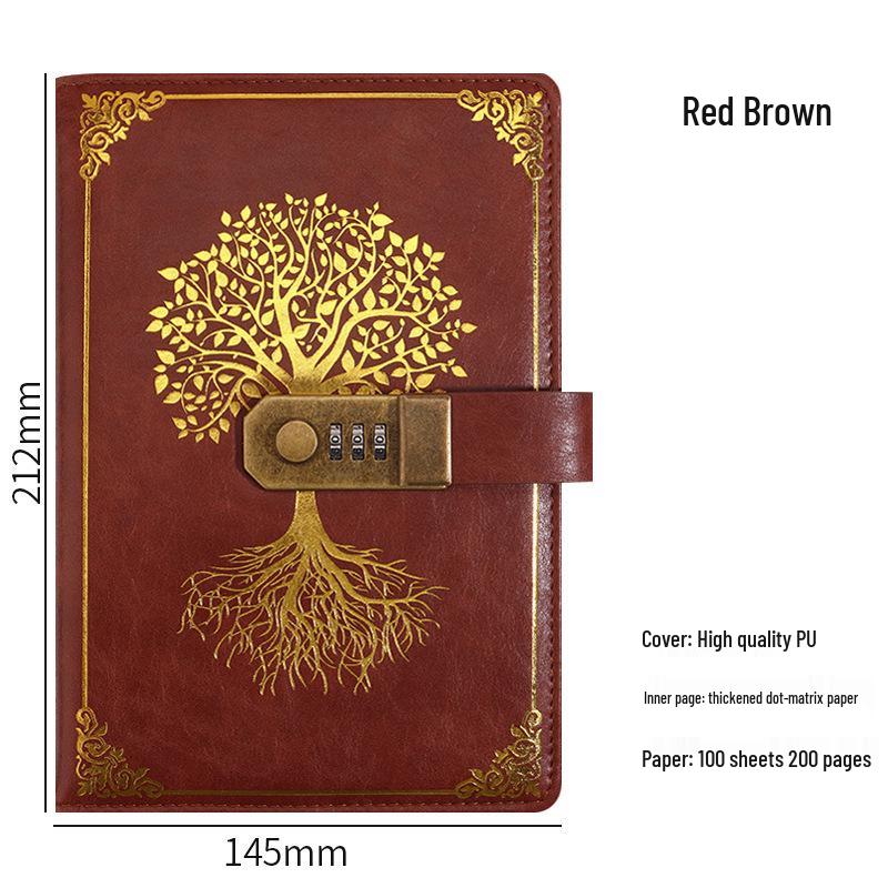 A5 Password Notebook Gift Set - Office Business Meeting Record & Vintage Diary with Customizable Logo.