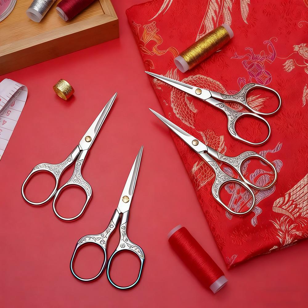 1PC Stainless Steel Vintage Scissors for Sewing Fabric Cutter Embroidery Tailor Thread Shears - Sewing Tool