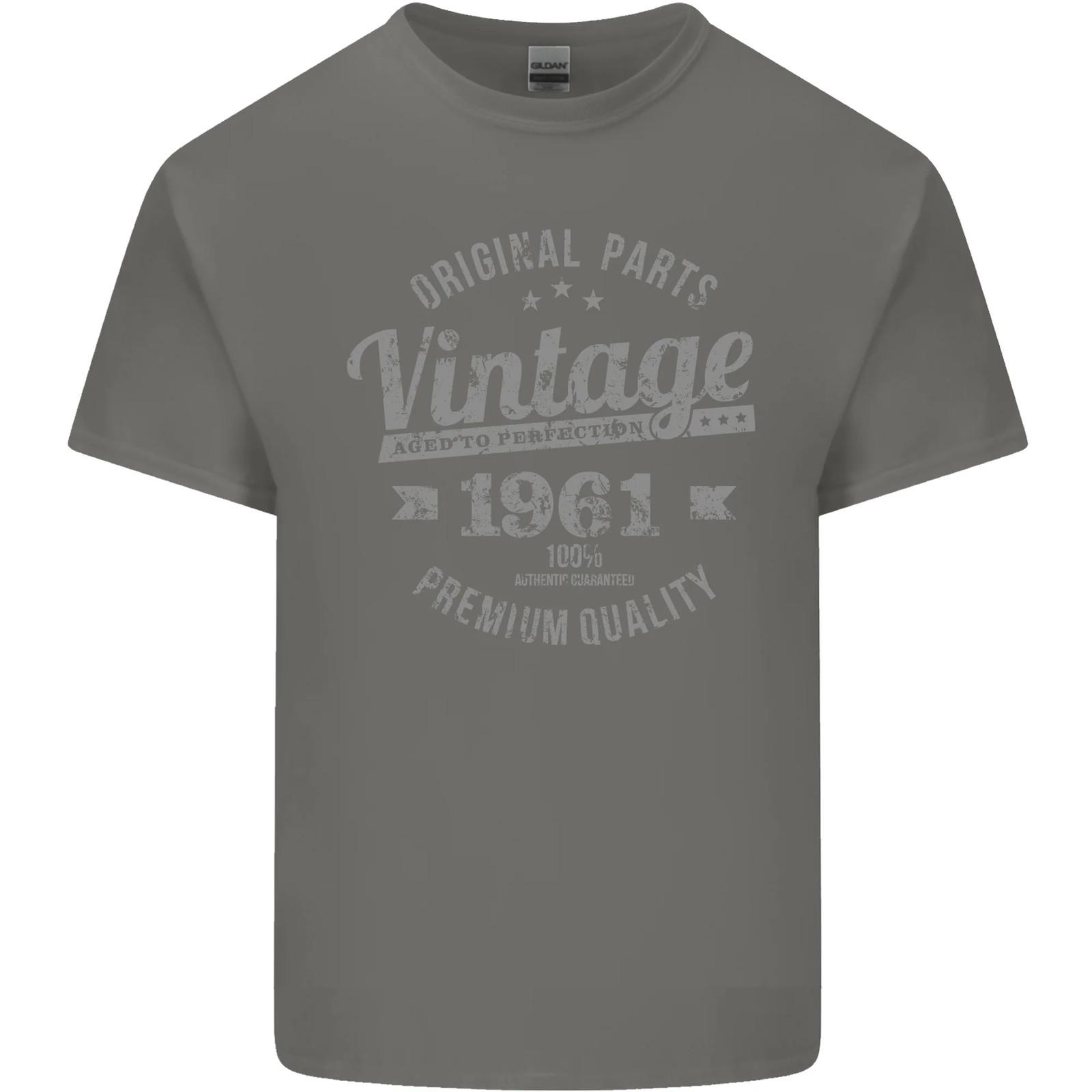 Vintage Year 65th Birthday 1961 Mens Cotton T-Shirt Tee Top L