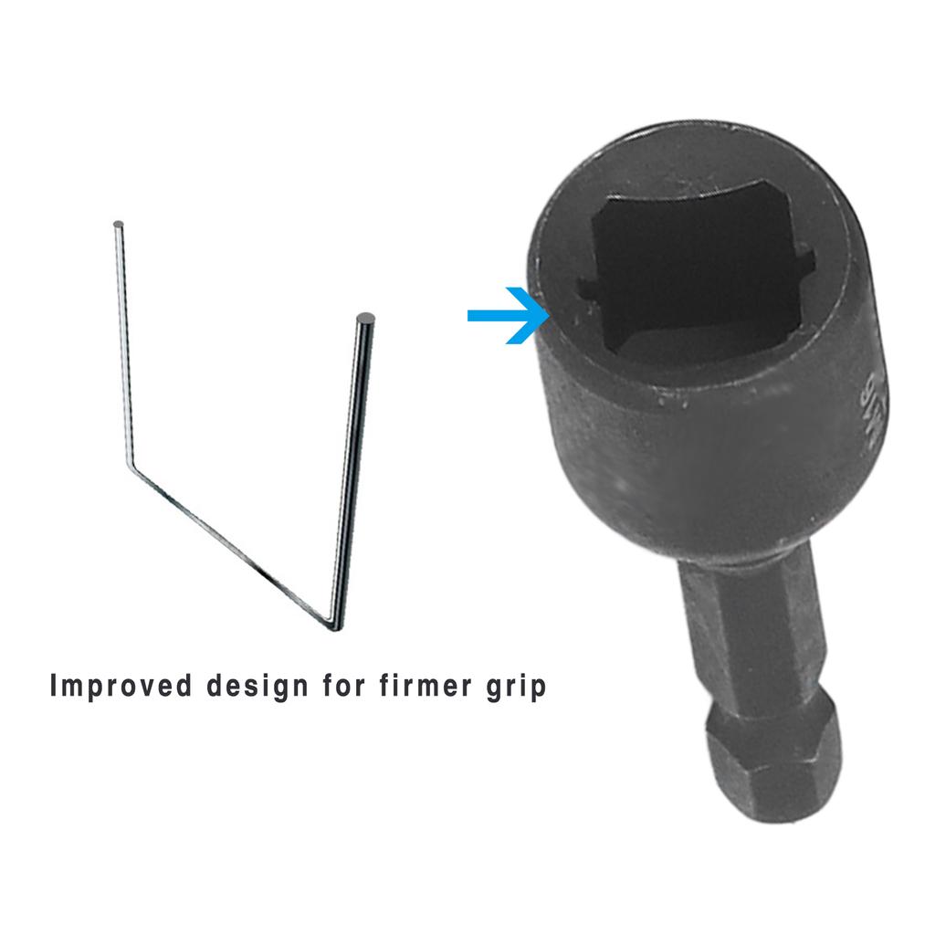 Tap Socket Set 1/4in Hex Shank Tap Socket Tap Socket Set Machine Lengthened Tapping Chuck 1/4in Hex Shank Steel Hand Tools