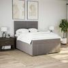 Box Spring Bed with Mattress Taupe 140 X 190 Cm Fabric