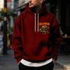 Men's Halloween Print Pullover Hoodie for Holiday Party and Cold