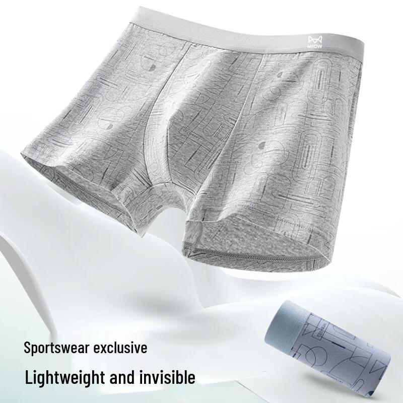 Yalou Men's 10A Antibacterial Quick-Dry Cotton Boxer Briefs (4-Pack)