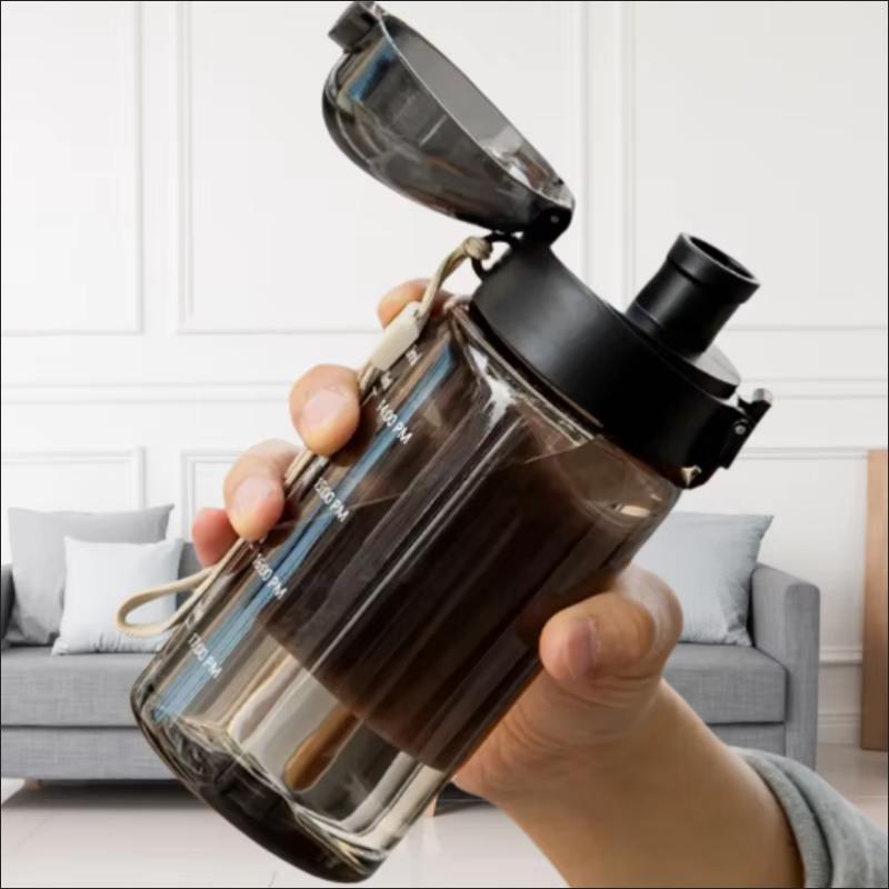 550ML Space-Themed Water Bottle with Anti-Slip Lid & Handle - Durable Plastic, Leak-Proof Design for Outdoor Sports, Camping