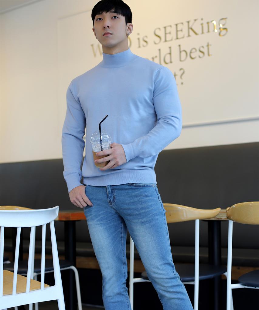Bestfit 2-Pack Soft Muscle Fit Mock Neck Long Sleeve Knit
