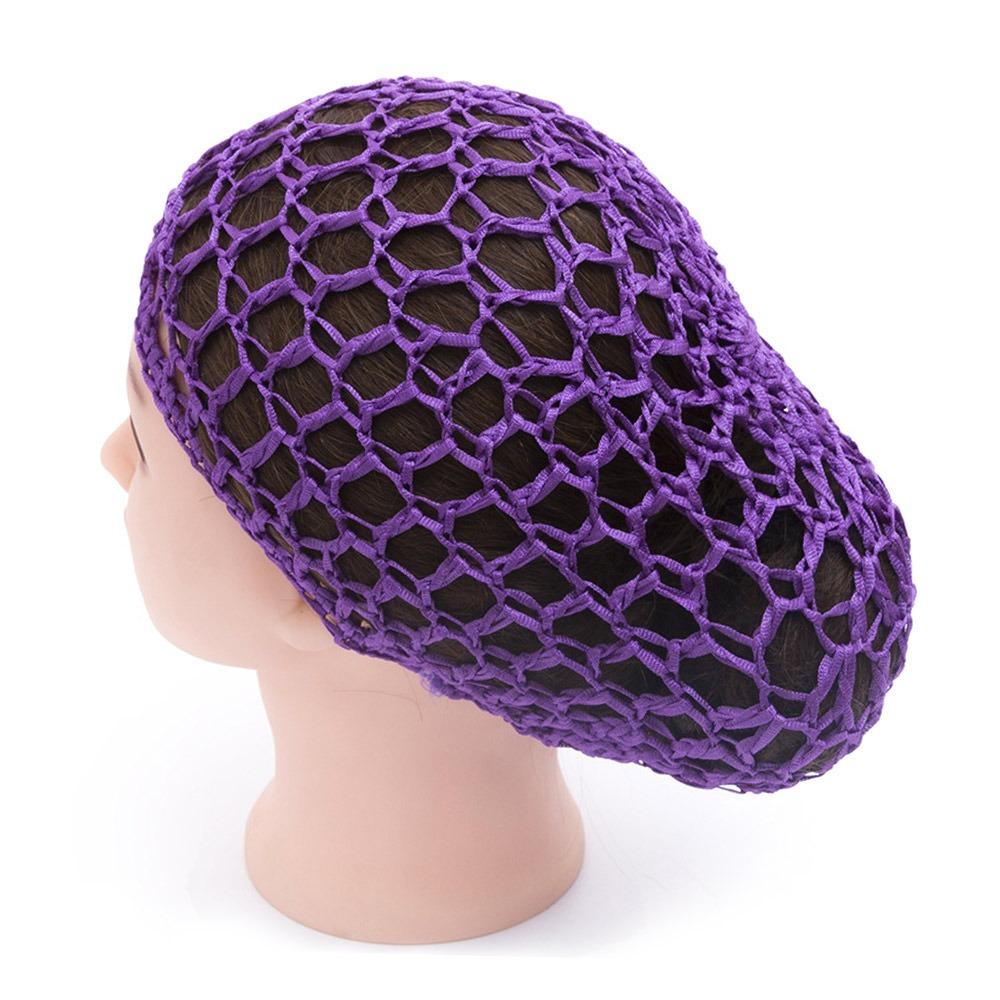 Soft Rayon Knit Mesh Crochet Hair Net Fine/Loose Mesh Work Bun Snood for Light Attendant Nurses