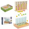 High-quality Wooden Connect Four Toy Interactive Game For Parent-child Bonding