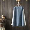 Women's Vintage Loose Casual Sleeveless Vest Solid Color Simple Button Pocket Denim Jacket