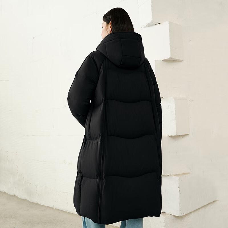 Aolaiyi Women's 2025 Winter Long Hooded Puffy Down Jacket