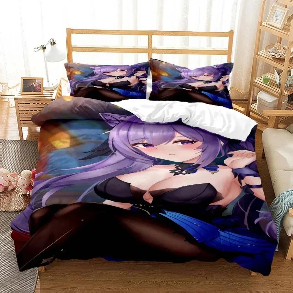 Genshin Impact Digital Print Polyester Bedding Sets Child Kids Covers Boys Bed Set For Teens Bedding Set