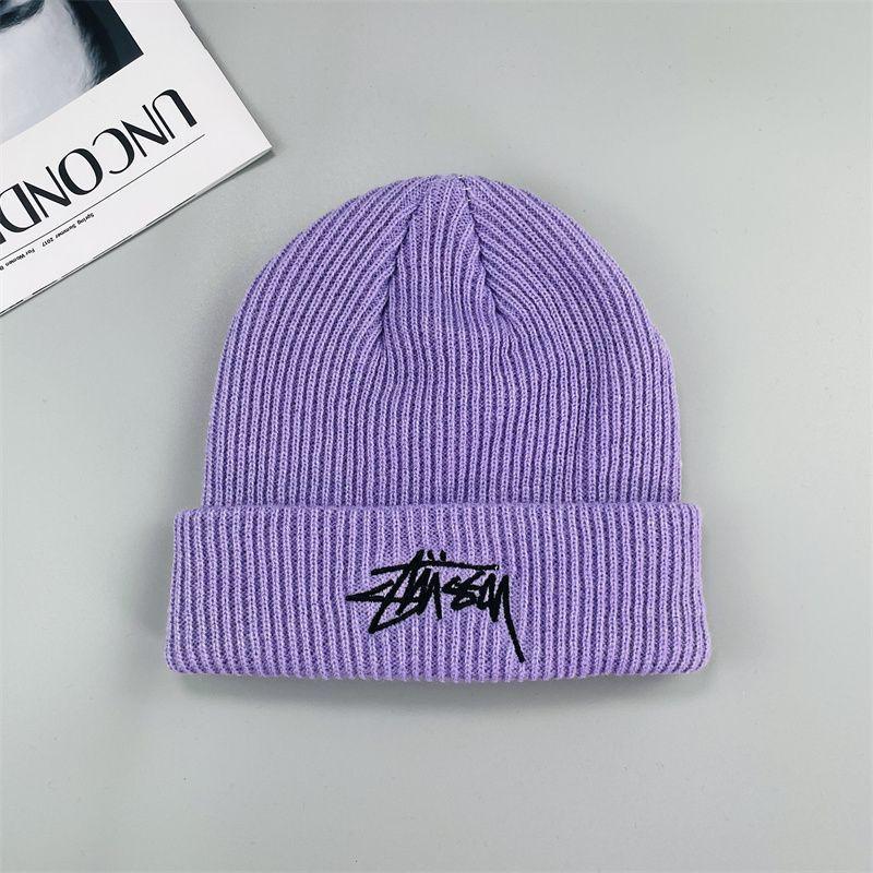 Hip Hop Style Embroidered Beanie For Adults With Elastic Fit Trendy Cold Weather Hat