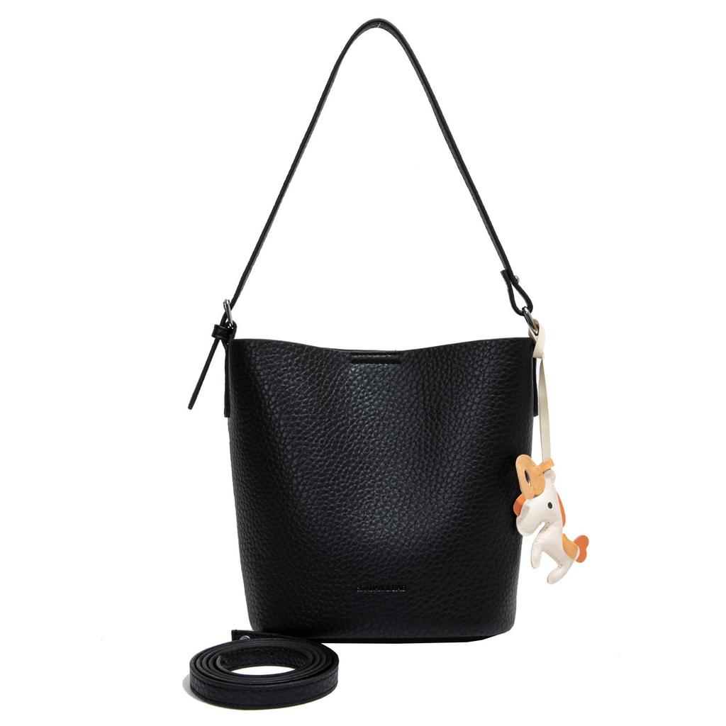 Retro Lychee Muster Pendler Bucket Bag Damen Trend Vielseitig Lässig Einfache Schulter Messenger Bag