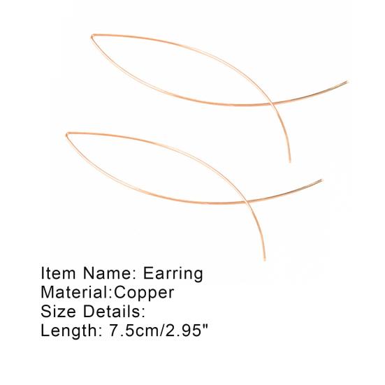 1 Pair Fish Shape Elegant Solid Color All-match Dangler Earring