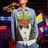 Li Ning X Disney Muppets Comet Collection Cartoon Print Washed Denim Jacket Men Jacket Light-Blue AJDR419-2