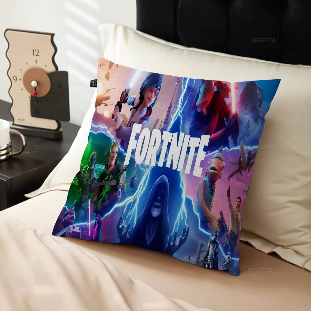 F-Fortnites Gaming Cushion Cover Car Throw Pillow Case For Sofa Car Christmas Gift 40X40Cm 45X45Cm